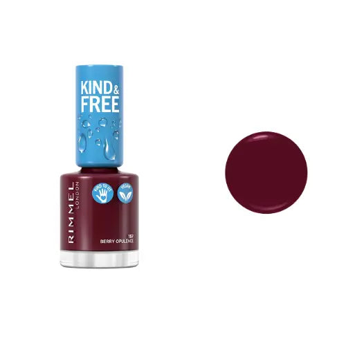 Rimmel 157 Berry Opulence berry purple vegan nail polish swatch