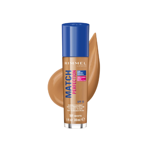 Rimmel Match Perfection Foundation 501 Noisette bottle