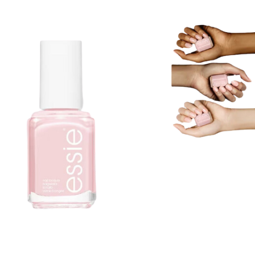 Swatch of Essie 13 Mademoiselle – natural glossy pink finish