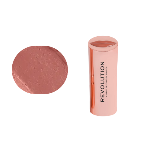 Revolution Satin Kiss Lipstick Chauffeur Nude shade tube