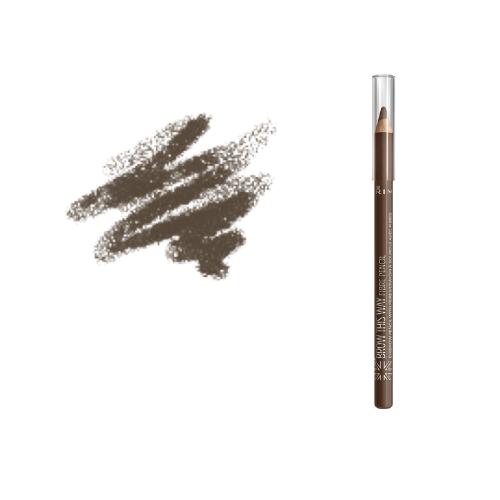 Before and after swatch of Fibre Pencil – fuller defined brows