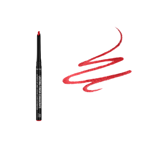 Rimmel Exaggerate Lip Liner 024 Red Diva – creamy red retractable lip pencil