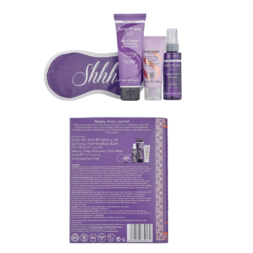"Sanctuary Spa Beauty Gift Set contents - Sleep mist and relaxation products for better sleep"