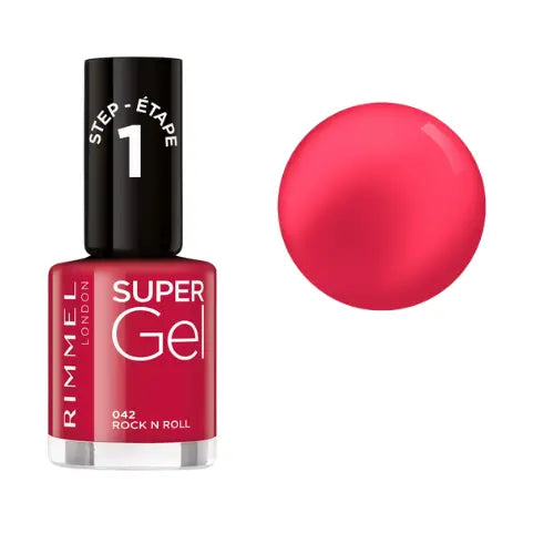 Classic red gel-like nail colour – Rimmel Super Gel glossy long-lasting polish