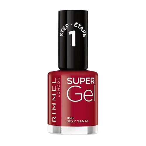 Rimmel Super Gel Nail Polish 056 Sexy Santa – vibrant red shade