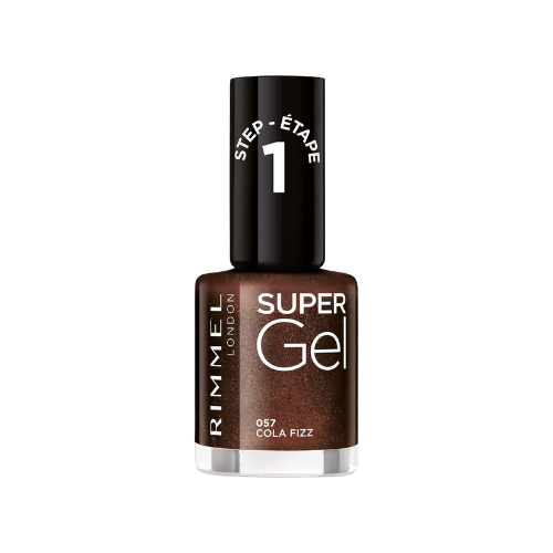 Rimmel Super Gel Nail Polish 057 Cola Fizz glossy brown shade