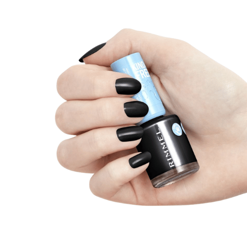 Rimmel 159 Midnight Sky dark navy vegan nail polish swatch