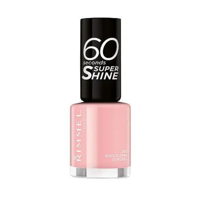 Rimmel 60 Seconds Super Shine Nail Polish 262 Ring A Ring O’Roses – pastel pink glossy quick-dry finish