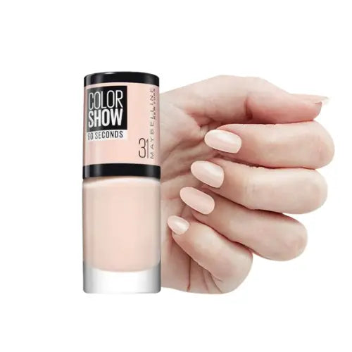 Swatch of Maybelline 31 Peach Pie – peach-pink nail colour