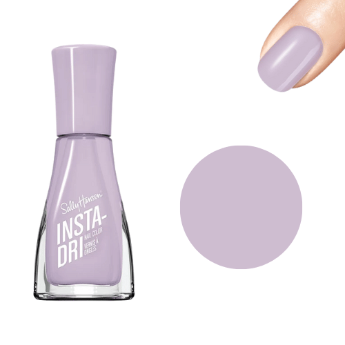 Sally Hansen Heather Hustle quick-dry lilac nail polish swatch