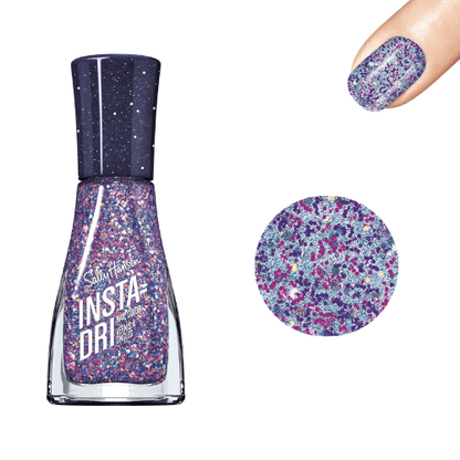 Sally Hansen 483 Grape Shifter sparkly purple nail polish swatch