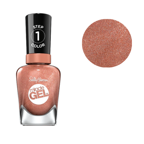 Sally Hansen 660 Terra-Coppa metallic copper nail polish swatch