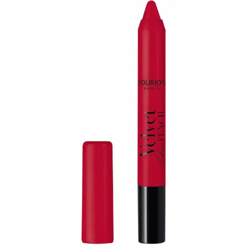 Bourjois Velvet The Pencil 15 Rouge Es-Carmin – red matte lipstick and liner