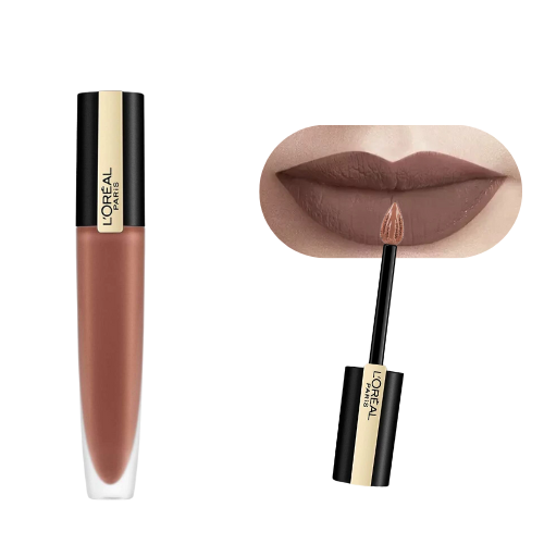 "L'Oreal Paris Rouge Signature Matte Liquid Lipstick 117 I Stand - Ultra-lightweight statement color with empowering message"
