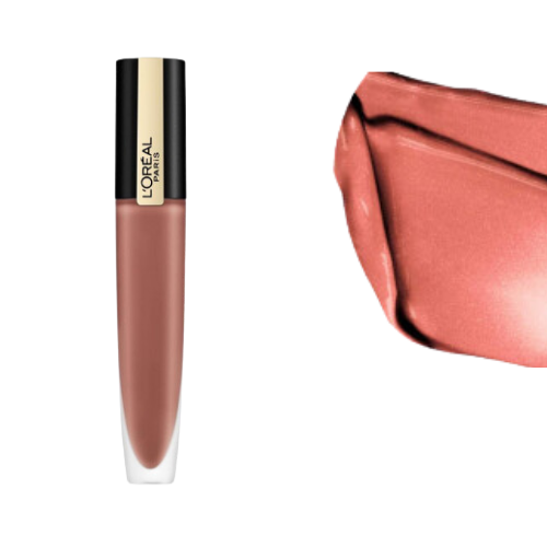 "L'Oreal Paris Rouge Signature Metallic Liquid Lipstick 201 I Stupefy - Ultra-matte metallic finish with lightweight formula"
