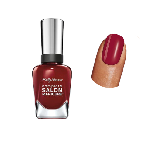 Sally Hansen Complete Salon Manicure Nail Polish 610 Red Zin bottle
