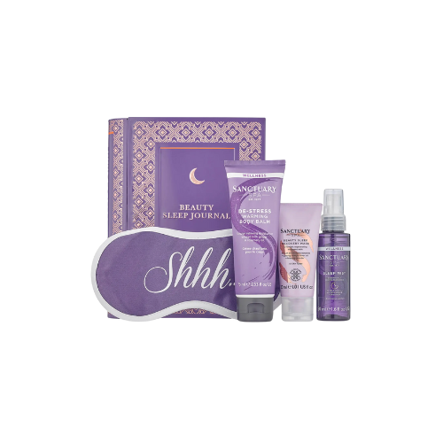 "Sanctuary Spa Relaxation and Sleep Gift Set - Stress relief essentials with calming essential oils"
